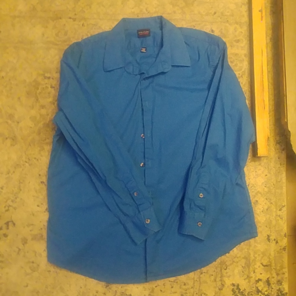 Bright blue Structure button up
